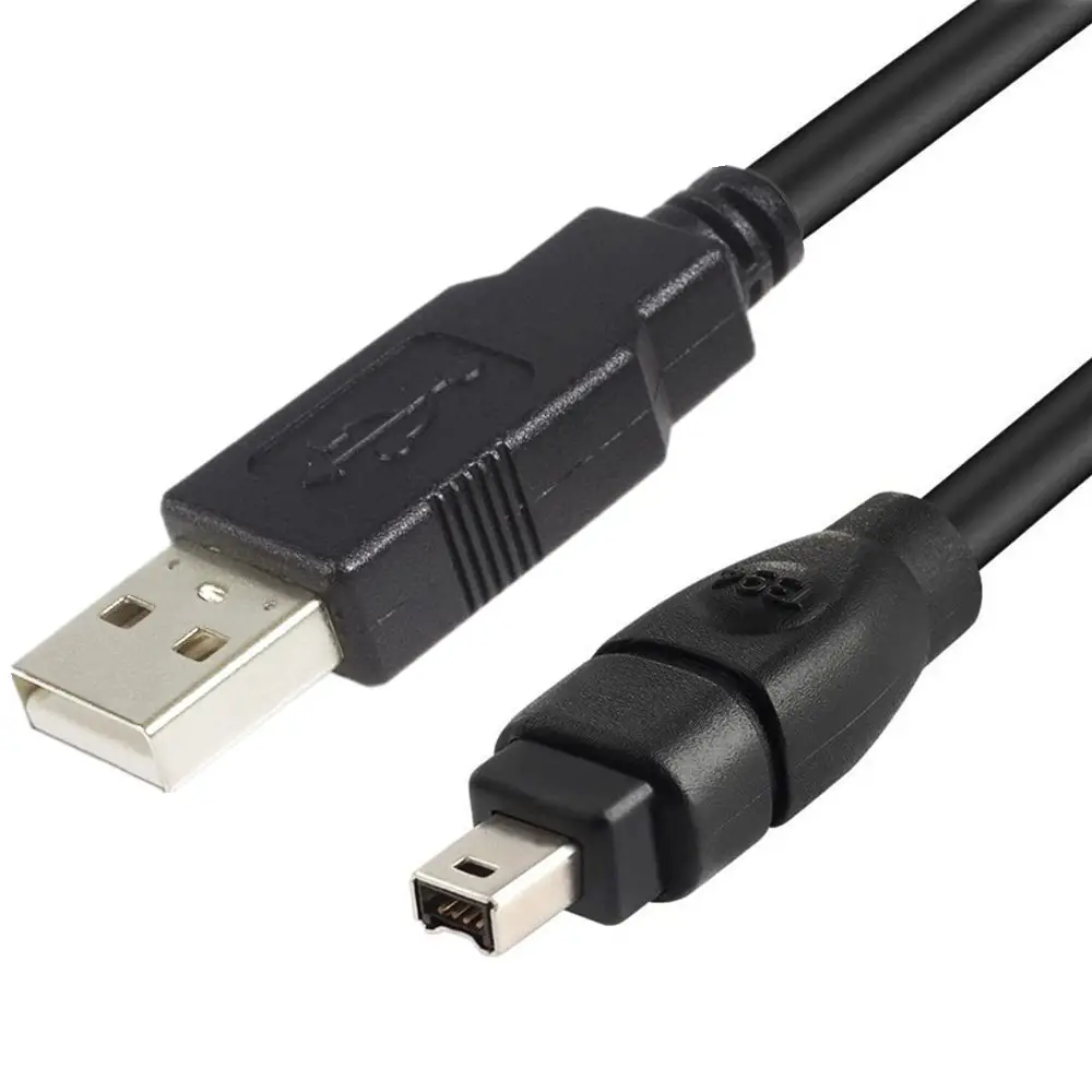 USB זכר Firewire IEEE 1394 4 פינים זכר iLink מתאם כבל כבל עבור Sony DCR-TRV75E DV מתאם