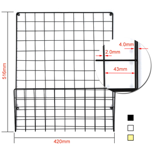 Home and Office Hanging <strong>Wall</strong> Organizer Matte Black Iron Photo Display <strong>Wall</strong> <strong>Grid</strong> - Product Image 2