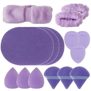Lot de 15 houppettes double face en velours pour poudre libre, applicateurs cosmétiques doux pour les doigts, marque privée - Product Image 3