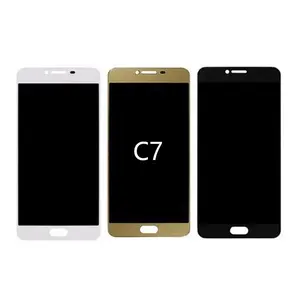 Recambio de teléfono móvil transparente, pantalla lcd original para samsung c7 pro, galaxy c7 pro