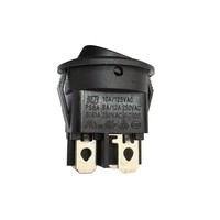 Sakelar Rocker Bulat Hitam dengan 4 Pin DPST 10A 125V Sakelar Kapal Hitam dengan Lampu LED Kontrol Nyala-Mati Sakelar Tombol Tekan Mikro
