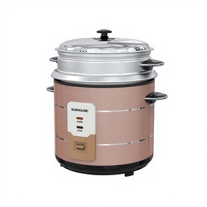 Olla Arrocera Eléctrica SUNHOUSE con Tapa Extraíble, Control Digital con Temporizador, Capacidad de 1.8L, Placa Calefactora Grande con Revestimiento Antiadherente de Aluminio - Product Image 1