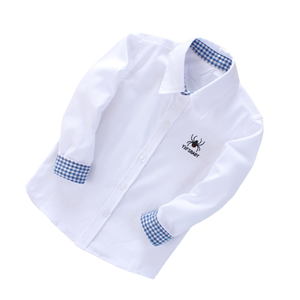 <span class=keywords><strong>Chemise</strong></span> à manches longues pour garçons, 90% coton, 10% <span class=keywords><strong>lin</strong></span>, haut <span class=keywords><strong>blanc</strong></span>, <span class=keywords><strong>chemise</strong></span> formelle décontractée pour enfants, col rabattu, vêtements printemps automne - Product Image 2