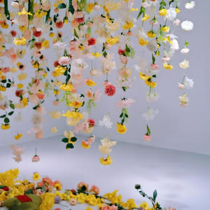 Guirnalda de Flores Artificiales para Decoración de Jardín, Cortina de Lluvia de Pétalos, Flores Creativas para Primavera y Verano, Decoración Flotante para <span class=keywords><strong>Fotos</strong></span> - Product Image 2
