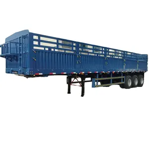 China L Ow Prijs 3 Assen 40 Ton Hek Aanhangwagen Vrachtvervoer Zijwand Truck Semi Traile