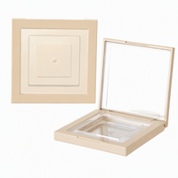 Boîtier cosmétique vide carré minimaliste en ABS PETG 60*60*10MM avec fenêtre pour emballage de poudre de maquillage – Vente en gros