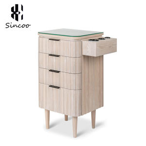 Premium Modern Barbershop Mirror Station Durable MDF Friendly Material Modular Design Freely Combinable Hair Salon <b>Tool</b> Cabinet - Product Image 3