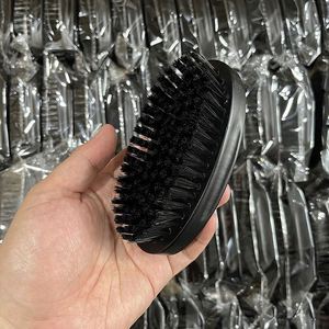 Custom LOGO Black Wooden Handle <b>Beard</b> Cleaning Brush Mustache Grooming Brush for Men - Product Image 1