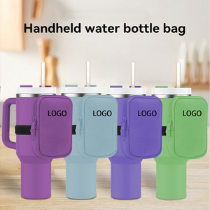 Sac de rangement de poignet portable réglable personnalisé pour les accessoires de gobelet de gymnastique sportive pochette de bouteille d'eau en néoprène pour gobelet de 40oz/30oz - Product Image 3