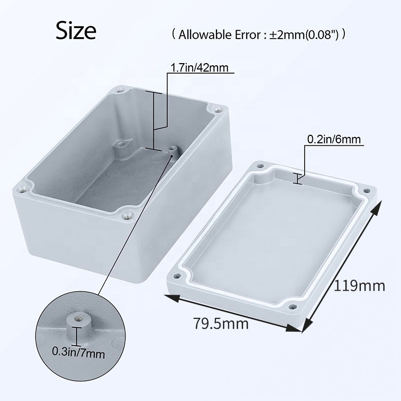 120x80x55mm IP65 金属ジャンクションボックス ユニバーサル電気