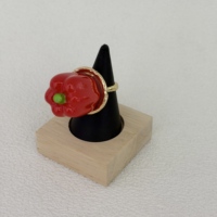 Mode Fruit Harsen Grappige Acryl Kleurrijke Schattige Pompoen Feest Ketting Verguld Geel Kraal Ketting Pompoen Ring Set Party