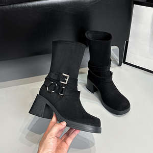 Botas de Mujer de Cuero Genuino, Estilo 2026, Diseño de Lujo, Botas Altas hasta la Rodilla, Antideslizantes para Exteriores - Product Image 4