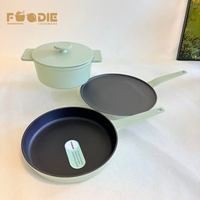 Wajan Penggorengan Titanium Enamel Besi Cor Ringan Berkualitas Tinggi, Wajan Tawa, Wajan Pancake Bulat, Wajan Crepe, Wajan Panggangan Teppanyaki