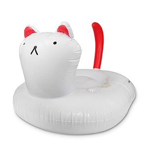 Flotteur de <span class=keywords><strong>chat</strong></span> <span class=keywords><strong>gonflable</strong></span> en vinyle personnalisé en usine jouets de chaise longue de <span class=keywords><strong>piscine</strong></span> d'eau de fête en plein air avec porte-gobelet - Product Image 1