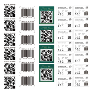 定制二维码标签贴纸私人设计印刷卷状乙烯基PVC纸防水自粘二维码标签贴纸 - Product Image 2