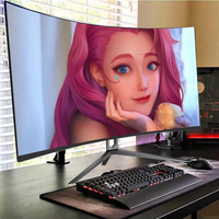Écran Incurvé Professionnel 32 Pouces sans Bordures, Moniteur de Jeu 4K pour PC, Moniteurs LCD avec HDMI VESA