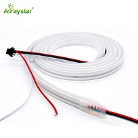 Lampu Strip Neon LED RGB warna ajaib tahan air IP67 6*12mm 84 Led/m 24V 10w/m lampu Strip LED teknologi ekstrusi silikon