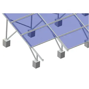 Pré-montagem em alumínio anodizado para terraço solar, módulo fotovoltaico de montagem solar