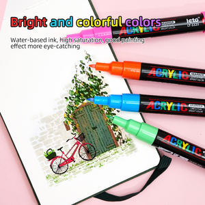 Acrylfarben-Marker-Stift-Set mit 0,7-mm-Feinspitze, Stoffmalstifte zum Zeichnen, für Kinder, 24 Farben, Kunst-Marker - Product Image 4