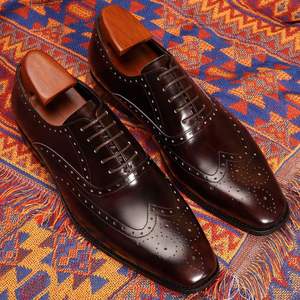 รองเท้าลำลองหนังแท้คุณภาพสูง งานแฮนด์เมด ปี 2026 สำหรับผู้ชาย รองเท้าทำงาน รองเท้าหนังผู้ชายแบบทางการและรองเท้าอ็อกซ์ฟอร์ด - Product Image 1