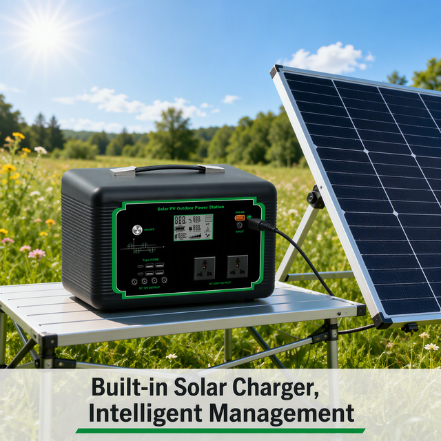 300W 600W Portable Power Station LiFePO4 Battery 640WH Pure Sine Wave Solar Generator MPPT Charger for Camping Home Emergency