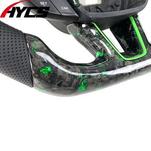 Pour Focus <span class=keywords><strong>MK3</strong></span> accessoire de voiture de volant personnalisé pour <span class=keywords><strong>Ford</strong></span> Focus forgé en Fiber de carbone fond plat Style <span class=keywords><strong>Sport</strong></span> - Product Image 3