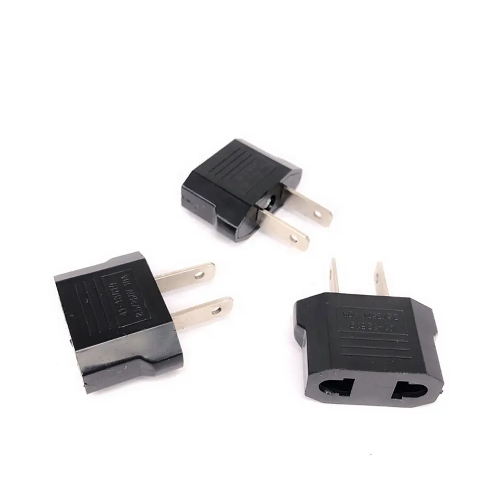 Eu Naar Ons Plug-In Adapter Euro Europese Naar Usa American Outlet 2-Pins Stekker Adapter Ac Reis Converter Adaptador Corriente