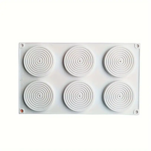 Moule en silicone en forme de spirale à 6 trous, moules à gâteaux 3D, mousses pour glaces, chocolat, pâtisserie, ustensiles de cuisson, dessert, art culinaire - Product Image 6