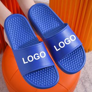 Sandalias con suela de masaje de Color personalizado para hombre, chanclas deportivas de estilo Popular con logotipo de impresión plana para gimnasio y ducha - Product Image 2