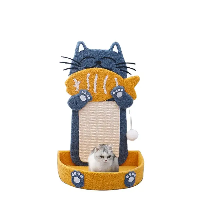 Hot Sale Pet Interactive Nette Katze Kratz platte Bunte Sisal Pappe Cat Scratch Board Hängende Wand