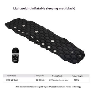 WLLHIKE <span class=keywords><strong>Tapis</strong></span> <span class=keywords><strong>de</strong></span> nuit gonflable pour randonnée en plein air et <span class=keywords><strong>camping</strong></span> avec coussin <span class=keywords><strong>de</strong></span> premiers soins réfléchissant en code Morse <span class=keywords><strong>Tapis</strong></span> <span class=keywords><strong>de</strong></span> <span class=keywords><strong>sol</strong></span> portable et étanche à l'humidité - Product Image 6