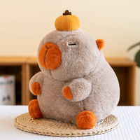 Peluche Capybara en Gros, Mignonne et Rembourrée, avec Poireau, Décoration d'Intérieur, Cadeau pour Enfants, Poupée Capybara Douce en Coton PP, Jouets