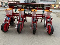 Semoir à Grains Plats Multi-rangs 4 Lignes Haute Efficacité et Durable avec Engrais pour Maïs, Haricots et Équipement Agricole