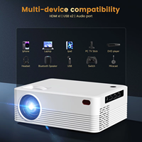 Mini projecteur, projecteur vidéo portable H5, projecteur de films, prend en charge la 8K avec système Android 1080P