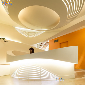 Mostrador de <span class=keywords><strong>recepcionista</strong></span> médico de Corian personalizado, mostrador de información hospitalaria de diseño moderno, mostrador de recepción de clínica Dental único - Product Image 1