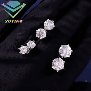 फैशन ने एंटी एलर्जी एलर्जी के साथ 6 prons 925 स्टर्लिंग सिल्वर 0.3ct के साथ स्टर्लिंग सिल्वर को स्टलिंग करता है - Product Image 4