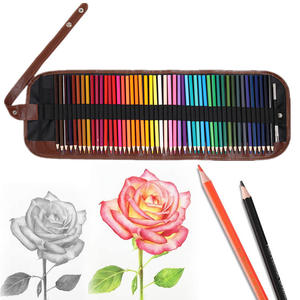 Trousse à crayons portable pliable en toile avec trous pour l'école et les pinceaux d'artiste, étui à crayons en tissu enroulable - Product Image 3