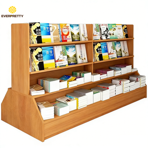 Estantería de Almacenamiento de 4 Niveles con Diseño Frontal Inclinado, Gran Capacidad, Estante de Exhibición de Libros de Madera para Biblioteca Escolar, Librería o <span class=keywords><strong>Aula</strong></span> - Product Image 1