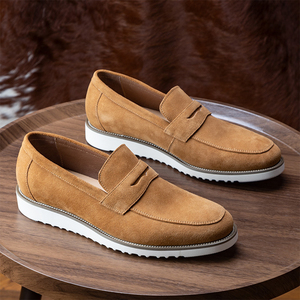 Eleganti <span class=keywords><strong>mocassini</strong></span> in pelle scamosciata di alta qualità da <span class=keywords><strong>uomo</strong></span> fatti a mano in vera pelle mocassino pelle di vacchetta scarpe Casual Shopping per escursioni uso quotidiano - Product Image 3