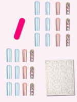 Uñas Postizas de Lujo al por Mayor, Uñas Artificiales con Cristales 3D y Brillantina, Reutilizables, Hechas a Mano