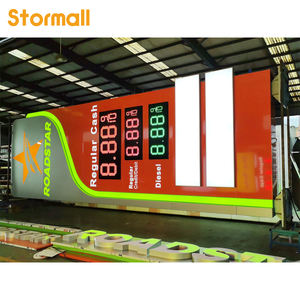 Pylône d'affichage numérique LED extérieur lumineux personnalisé double face IP65 pour station-service et station de remplissage de carburant - Product Image 5