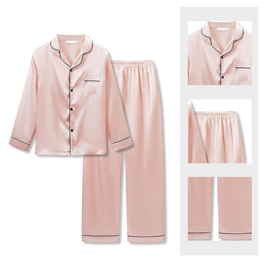 Ensemble de <span class=keywords><strong>pyjama</strong></span> en satin d'automne, meilleures offres, manches longues, <span class=keywords><strong>pyjama</strong></span> pour petites et grandes filles, vente en gros, prix bas, ensemble de pyjamas pour filles et garçons - Product Image 2