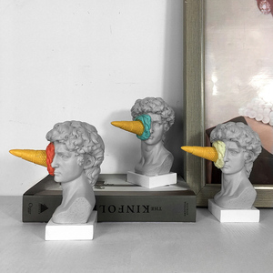 Nouveauté Statue en résine créative <span class=keywords><strong>David</strong></span> en forme de crème glacée Décoration artistique pour la maison Artisanat en résine - Product Image 1