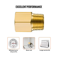 Ağır hizmet tipi 1/2 NPT erkek konu 3/8 NPT kadın konu pirinç redüktör Hex burç pirinç yerleştirme borusu hortum boru adaptörü dönüştürmek