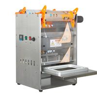 Machine à sceller automatique de tasses pour yaourt, jus, thé à bulles, Boba, gelée de lait, thé, gâteau de lune, équipement de scellage pour emballage