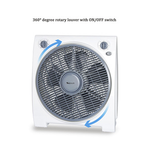 Quạt hộp vuông nhỏ 12 inch nhẹ tất cả bằng nhựa tốc độ cao làm mát không khí hẹn giờ cơ khí cho phòng thông gió văn phòng - Product Image 5