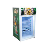 Réfrigérateur à boissons en bois personnalisé Meisda SC68B, 68L, réfrigérateurs de présentation commerciaux