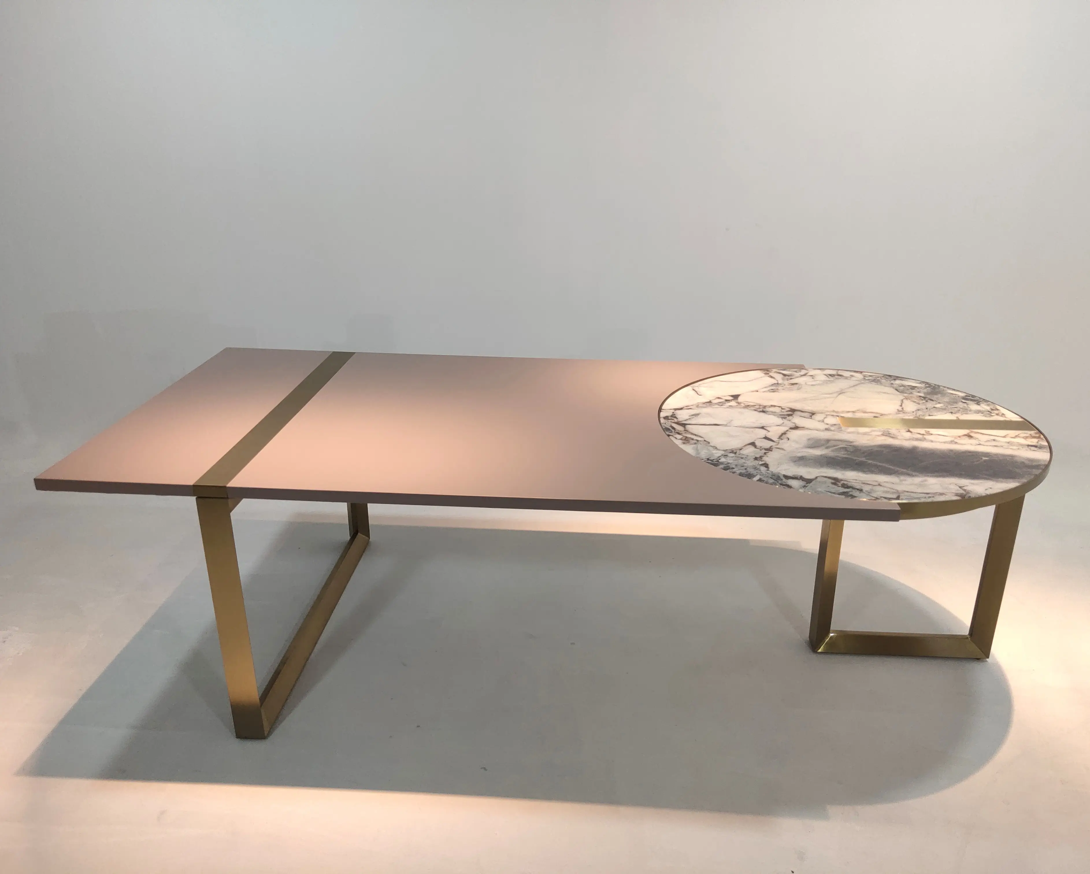 Table de salle à manger rectangulaire en marbre, en acier inoxydable, de luxe, moderne, 8, 10 places, ensemble de meubles, Table de Restaurant