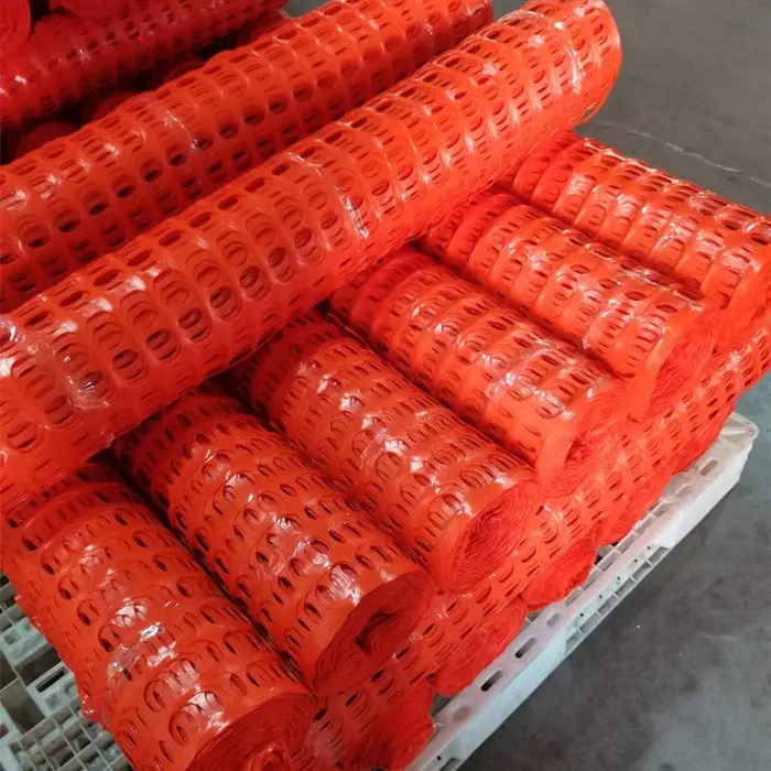 Filet d'avertissement en plastique 100% HDPE 100gsm, clôture de sécurité pour échasses orange