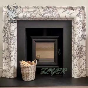 Минималистичный дизайн белого мраморного камина, покрытого итальянской каррарой в викторианском стиле - Product Image 1